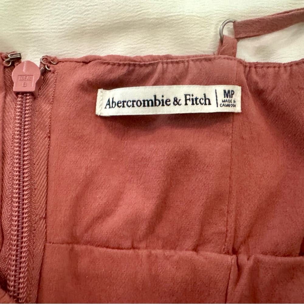 Abercrombie & Fitch Mauve Slip Midi Dress with Side Slit, Size Medium Petite - Picture 5 of 10